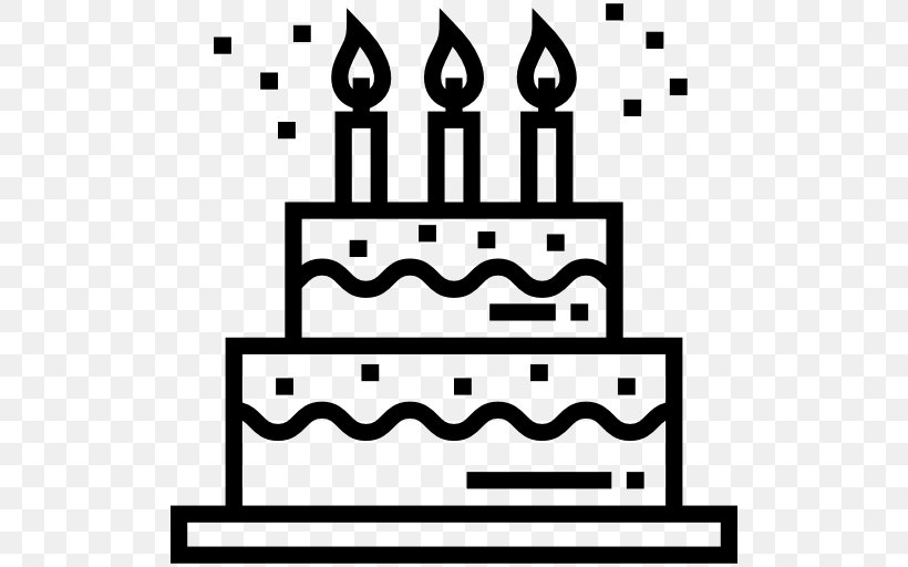 Torte Child Food Birthday Cake, PNG, 512x512px, Torte, Birthday, Birthday Cake, Black, Black And White Download Free