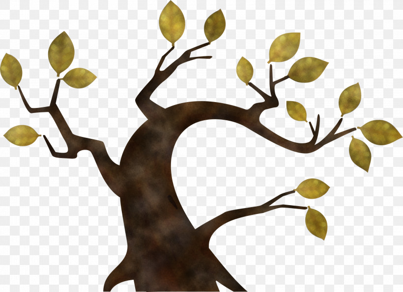Branch Tree Plant Woody Plant Leaf, PNG, 3000x2180px, Abstract Tree, Branch, Cartoon Tree, Flower, Leaf Download Free