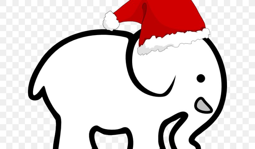 White Elephant Gift Exchange Santa Claus Christmas Day, PNG, 640x480px, White Elephant Gift Exchange, Artwork, Black And White, Cat, Cat Like Mammal Download Free