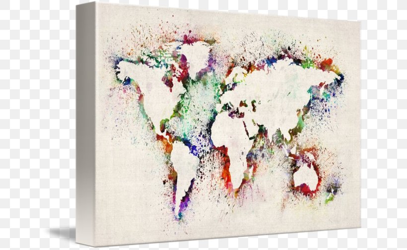 World Map Painting Canvas Art, PNG, 650x504px, World, Abstract Art, Art, Art Museum, Artcom Download Free