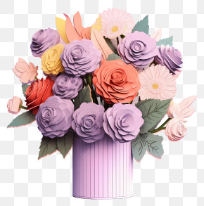 Bouquet Of Flowers - Colorful Flower Bouquet PNG
