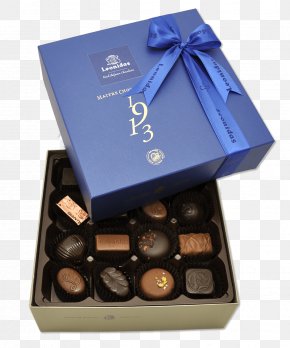Blue Gift - Praline Chocolate Truffle Box Chocolate Bar Leonidas PNG