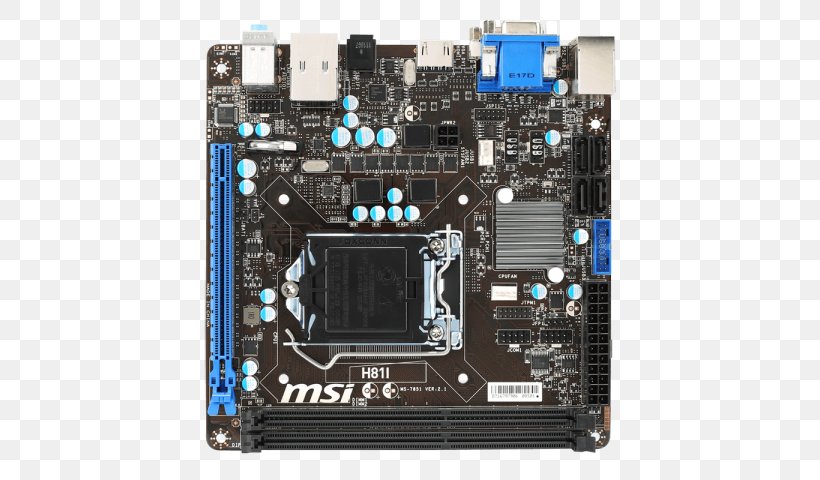 Mini-ITX LGA 1150 MSI H81I Motherboard MicroATX, PNG, 600x480px, Miniitx, Atx, Chipset, Computer, Computer Component Download Free