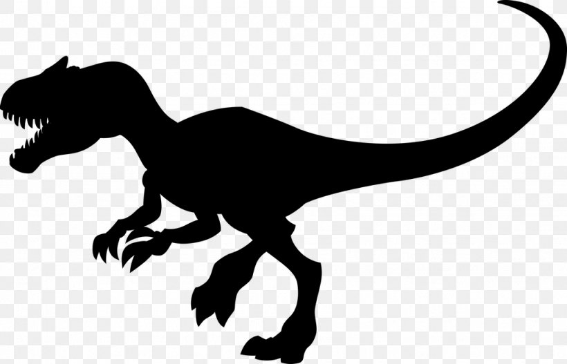 Velociraptor Clip Art Tyrannosaurus Silhouette Character, PNG, 1024x659px, Velociraptor, Animal Figure, Black, Character, Claw Download Free