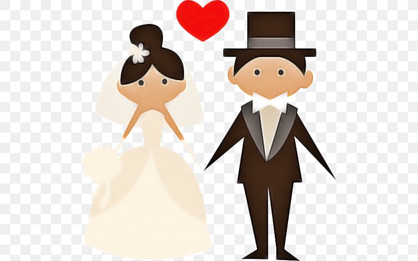 Bride And Groom Cartoon, PNG, 512x512px, Wedding Invitation, Bride, Bridegroom, Cartoon, Dress Download Free