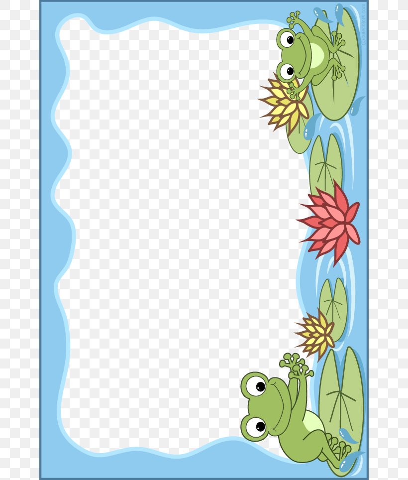 Frog Picture Frames Scrapbooking Stock Photography Clip Art, PNG, 662x964px, Frog, Area, Art, Border, Cartoon Download Free