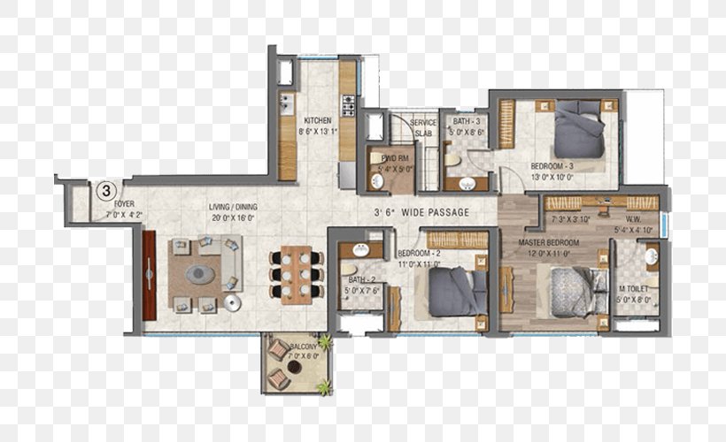 Floor Plan Auris Serenity Apartment Malad, PNG, 700x500px, Floor Plan, Apartment, Architectural Engineering, Auris Serenity, Floor Download Free