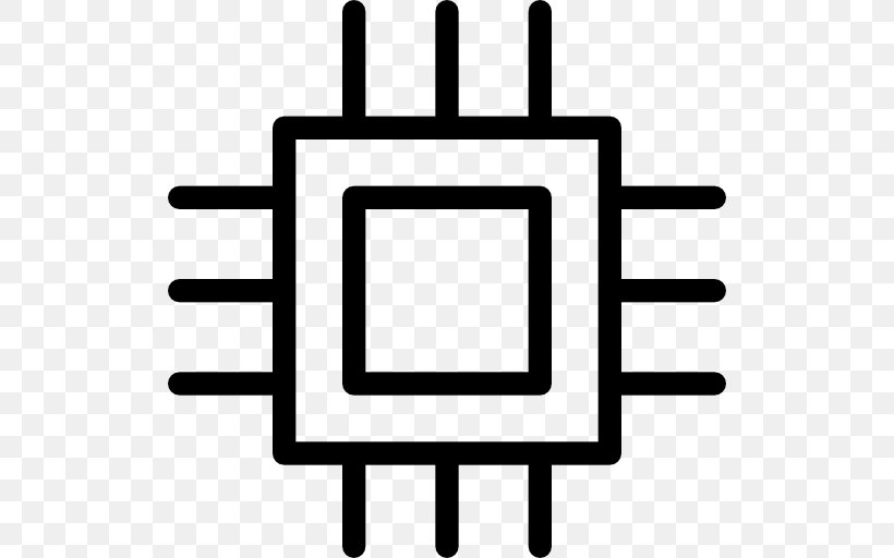Integrated Circuits & Chips Central Processing Unit, PNG, 512x512px, Integrated Circuits Chips, Black And White, Central Processing Unit, Computer, Computer Hardware Download Free