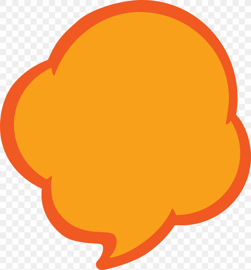 Thought Bubble Speech Balloon, PNG, 2783x3000px, Thought Bubble, Orange, Speech Balloon, Yellow Download Free