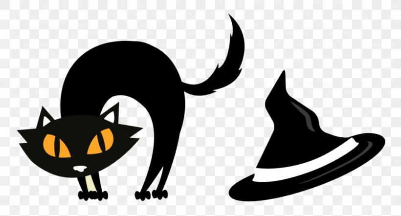 Vector Graphics Illustration Halloween Design, PNG, 1024x552px, Halloween, Black Cat, Blackandwhite, Cartoon, Cat Download Free