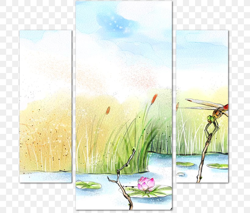 Cartoon Nature Background, PNG, 698x700px, Watercolor Painting, Grass, Grass Family, Grassland, Landscape Download Free