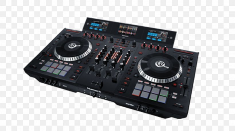 DJ Controller Disc Jockey Audio Mixers Numark Industries, PNG, 3199x1792px, Dj Controller, Audio, Audio Equipment, Audio Mixers, Cdj Download Free