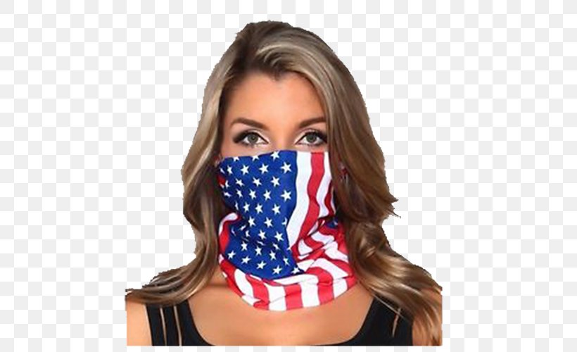 Flag Of The United States Kerchief Mask, PNG, 500x500px, United States, Charles Fawcett, East India Company, Electric Blue, Face Download Free
