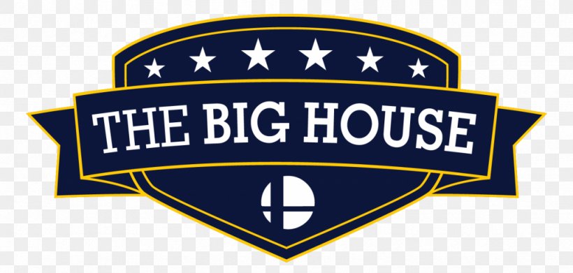 Super Smash Bros. Melee The Big House Logo Super Smash Bros. Ultimate Michigan Stadium, PNG, 1024x489px, Super Smash Bros Melee, Area, Big House, Brand, Emblem Download Free