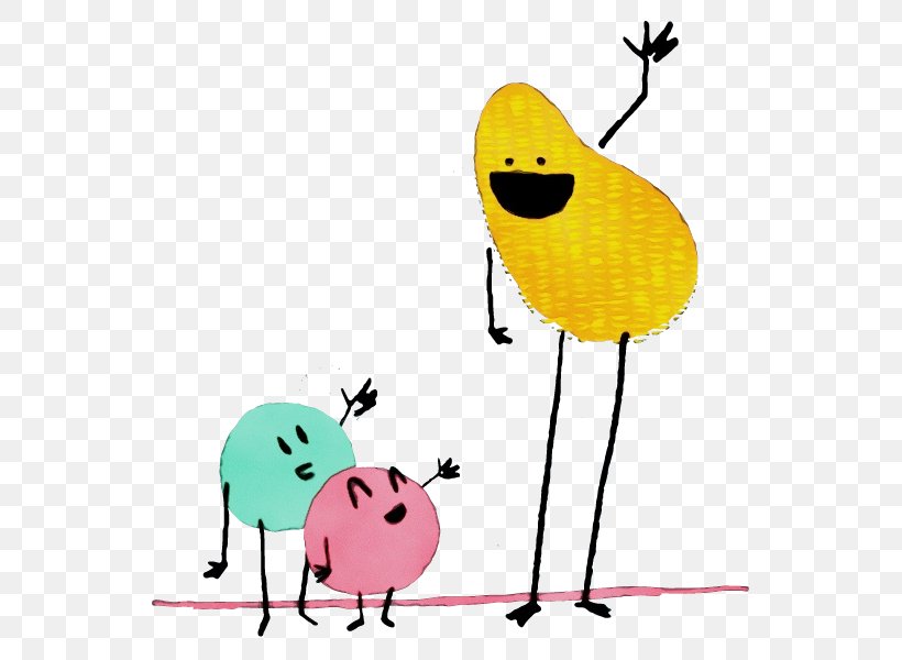 Yellow Cartoon Clip Art Line Happy, PNG, 600x600px, Watercolor, Cartoon, Happy, Paint, Smile Download Free