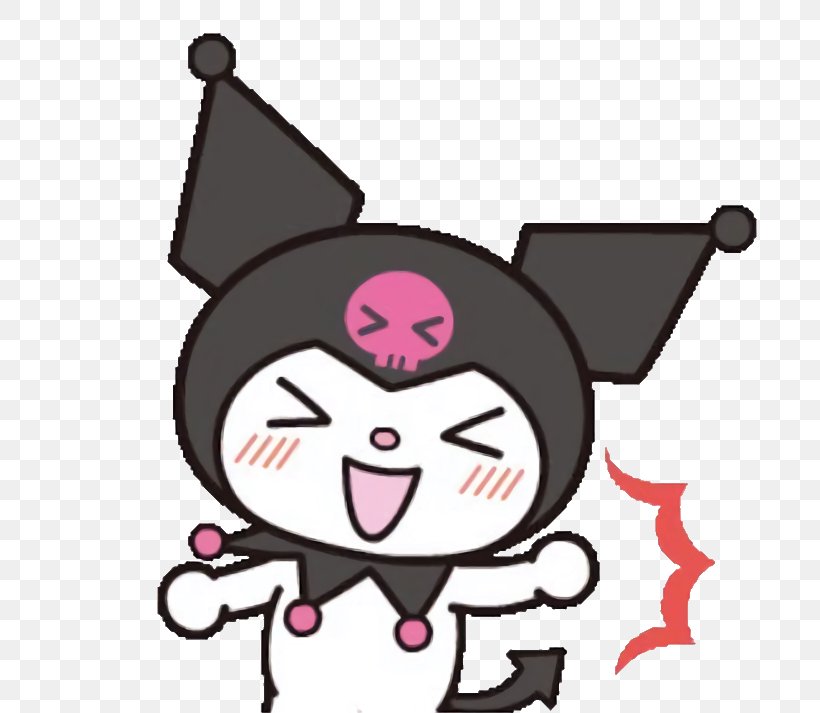 Cat Hello Kitty Kuromi Sticker Sanrio, PNG, 713x713px, Watercolor, Cartoon, Flower, Frame, Heart Download Free