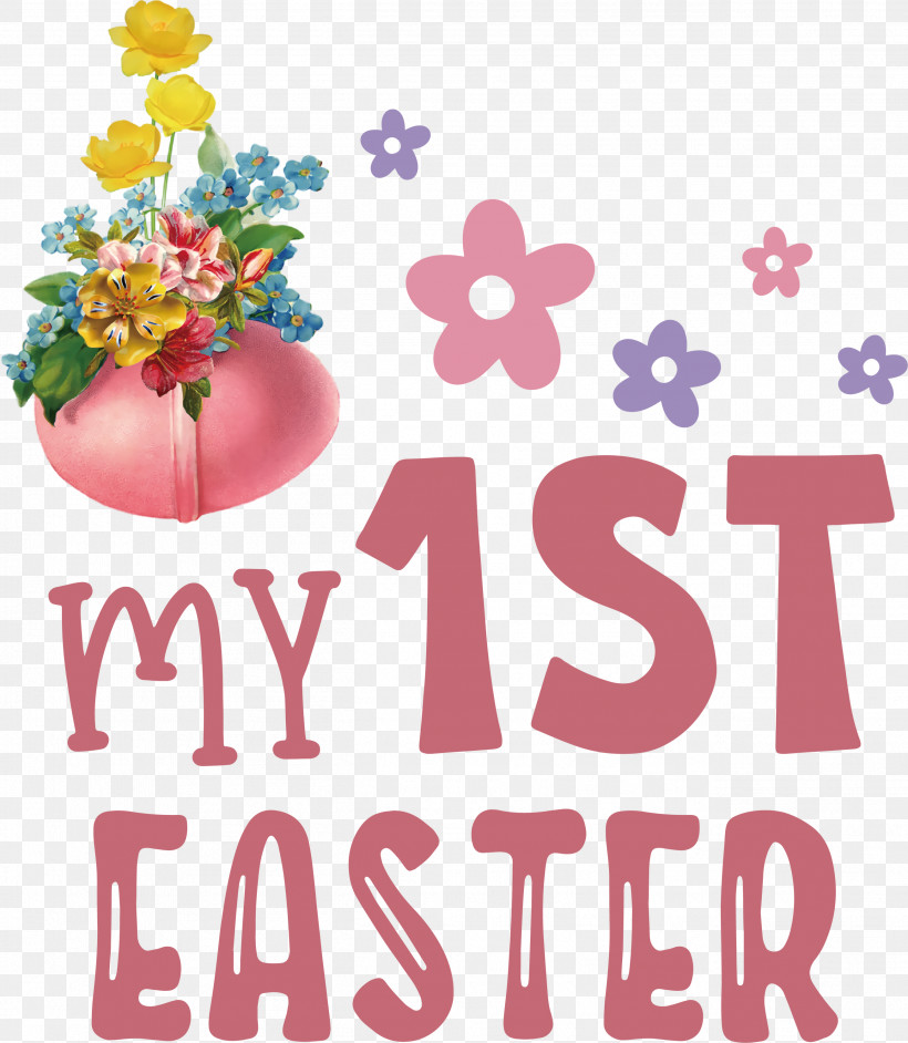Happy Easter Day My 1st Easter, PNG, 2609x3000px, Happy Easter Day, Floral Design, Happiness, Meter, My 1st Easter Download Free