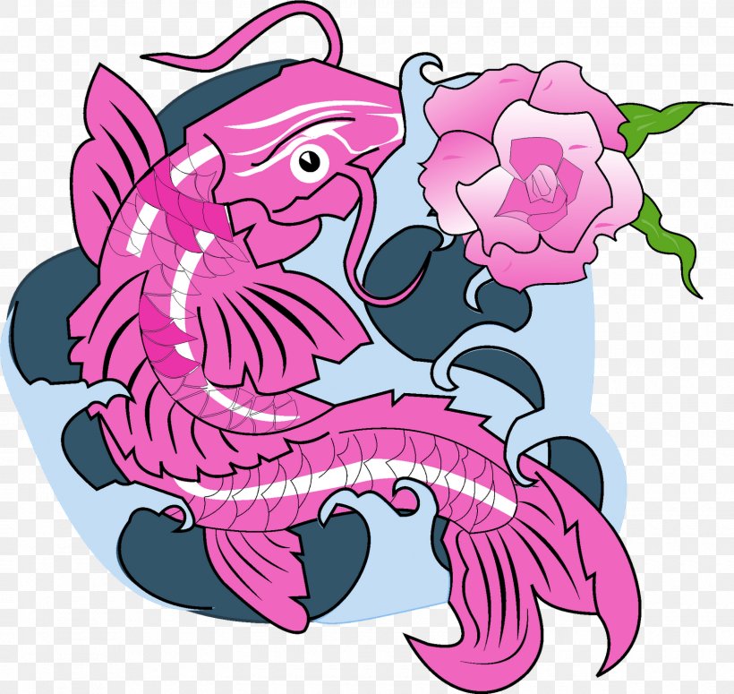 Koi Fish Desktop Wallpaper Tattoo, PNG, 1600x1513px, Watercolor, Cartoon, Flower, Frame, Heart Download Free