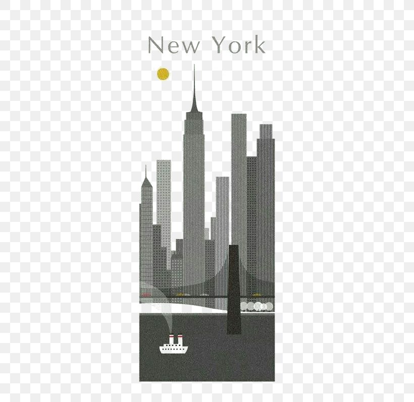 New York City Graphic Design Illustration, PNG, 564x797px, New York City, Behance, Brand, Building, Cartoon Download Free
