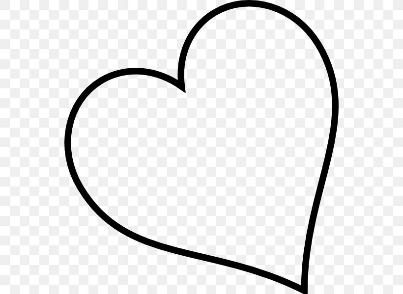 Heart Outline Clip Art, PNG, 558x599px, Heart, Area, Black, Black And White, Blog Download Free