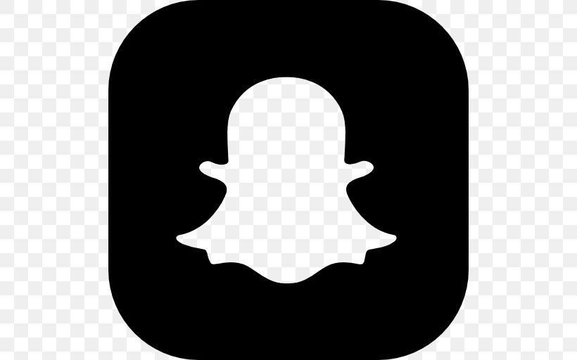 Social Media Snapchat, PNG, 512x512px, Social Media, Black And White, Logo, Silhouette, Snap Inc Download Free