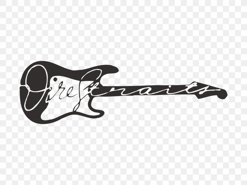 Dire Straits Logo Guitar Vector Graphics Rock, PNG, 1600x1200px, Dire Straits, Beatles, Black, Black And White, Guitar Download Free