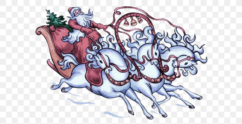 Horse Reindeer Santa Claus, PNG, 600x422px, Watercolor, Cartoon, Flower, Frame, Heart Download Free