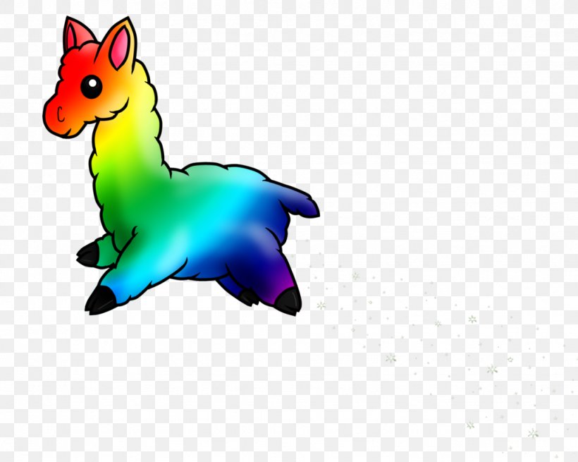 Llama Drawing Cartoon Rainbow Dash Alpaca, PNG, 1024x819px, Watercolor, Cartoon, Flower, Frame, Heart Download Free