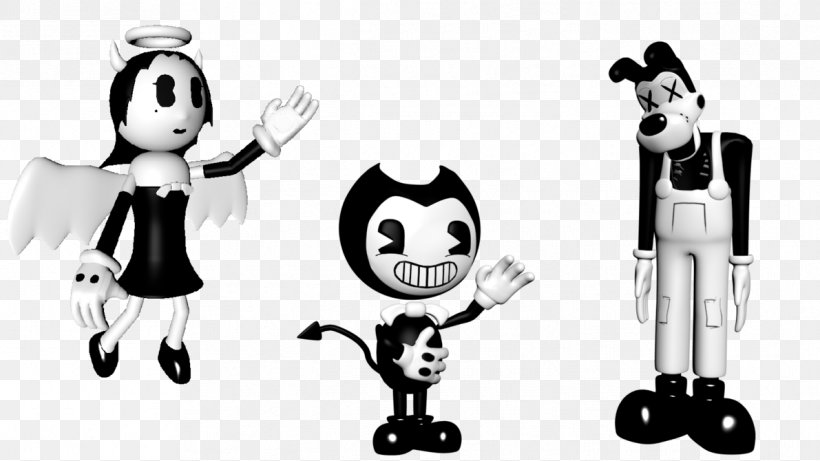 Bendy And The Ink Machine Drawing Photography DeviantArt, PNG, 1191x670px, Bendy And The Ink Machine, Animation, Black And White, Cartoon, Character Download Free