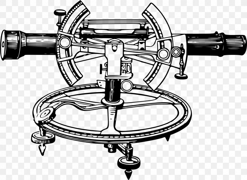 Theodolite Angle Clip Art, PNG, 2399x1748px, Theodolite, Black And White, Computer, Drawing, Droide Download Free