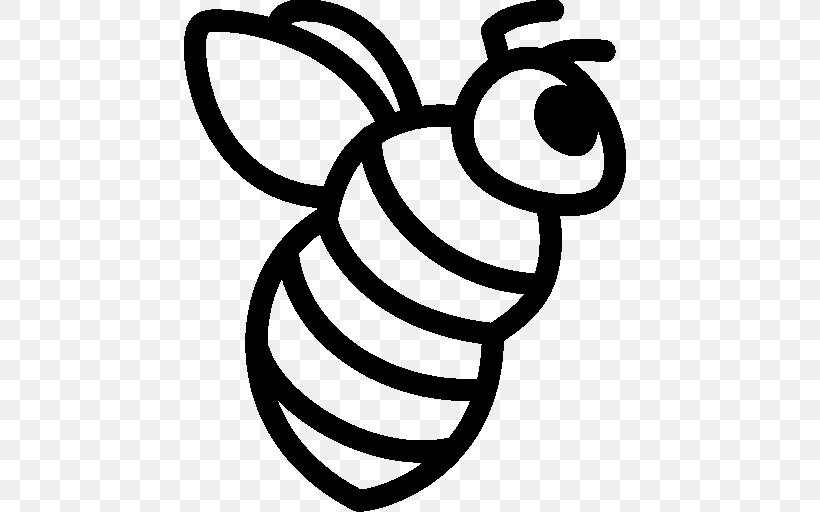 Bee, PNG, 512x512px, Bee, Black And White, Bumblebee, Line Art, Linkware Download Free