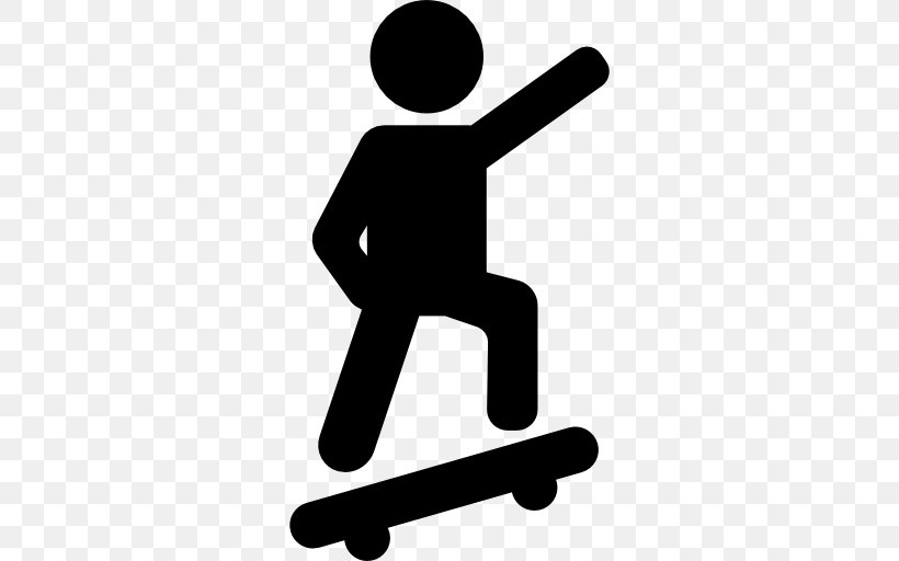 Skateboarding Ice Skating Roller Skating Clip Art, PNG, 512x512px, Skateboard, Black And White, Finger, Hand, Human Behavior Download Free