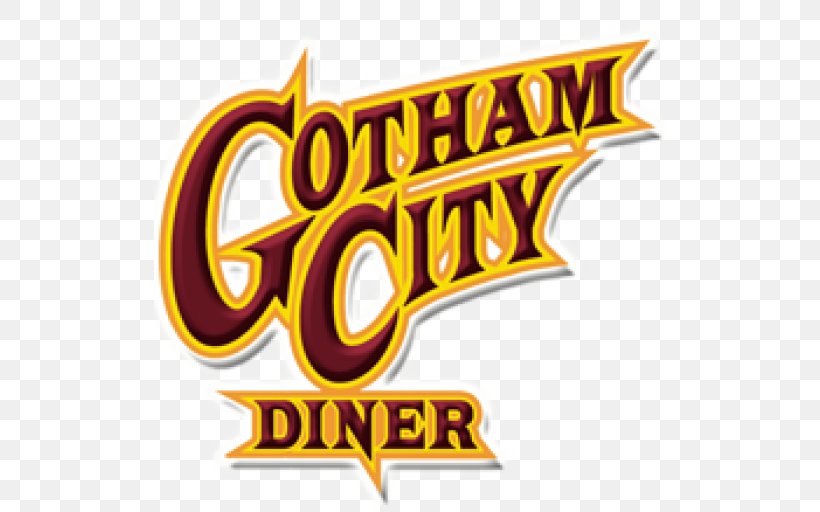 Logo Gotham City Diner Font Barbecue, PNG, 512x512px, Logo, Area, Barbecue, Brand, Diner Download Free