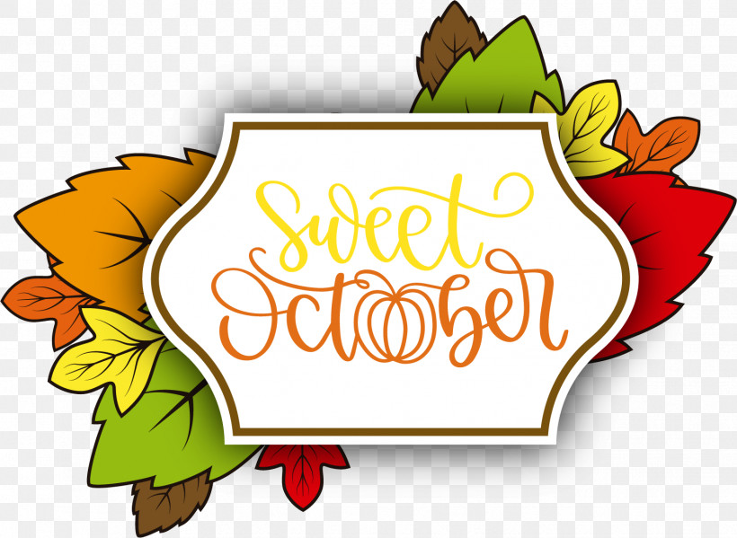 Sweet October October Autumn, PNG, 1531x1119px, October, Autumn, Cartoon, Fall, Floral Design Download Free