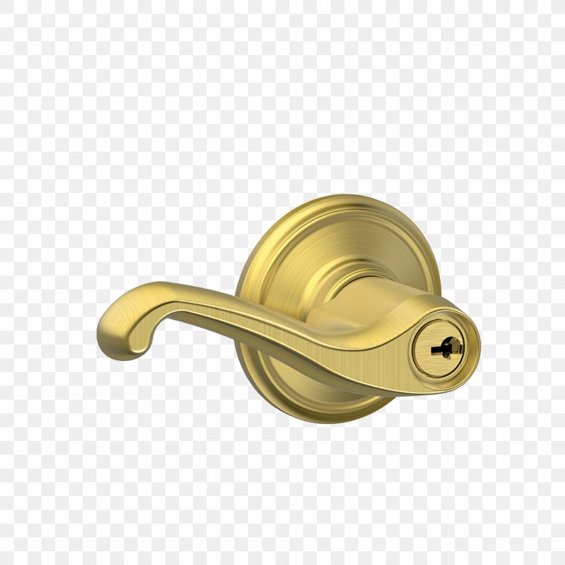 Door Handle Brass Schlage Lever Lock, PNG, 1000x1000px, Door Handle, Amazoncom, Brass, Closet, Door Download Free