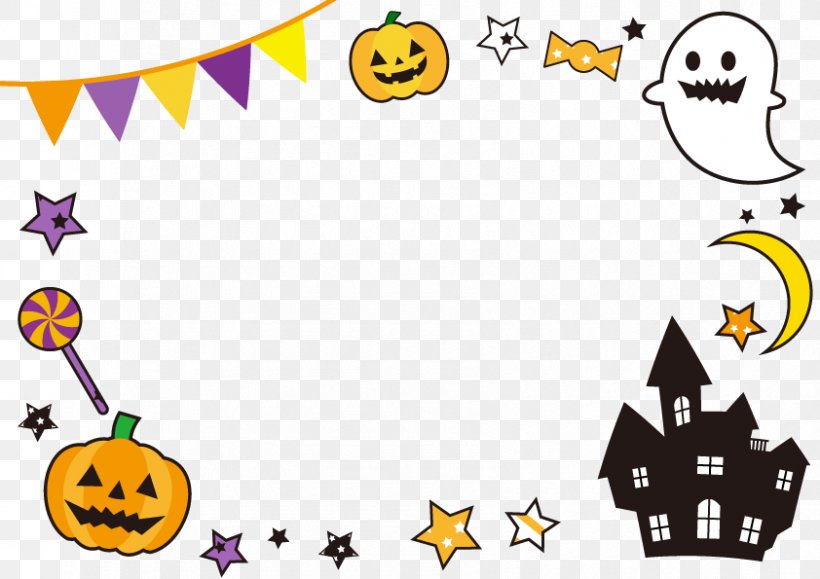 Transparent Halloween Pumpkin Frame., PNG, 842x595px, Smiley, Area, Art, Design M Group, Emoticon Download Free