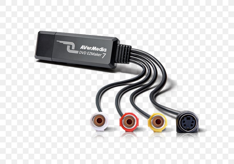 VHS AVerMedia DVD EZMaker 7 Video Capture TV Tuner Cards & Adapters AVerMedia Technologies, PNG, 768x576px, Vhs, Analog Signal, Avermedia Technologies, Cable, Composite Video Download Free