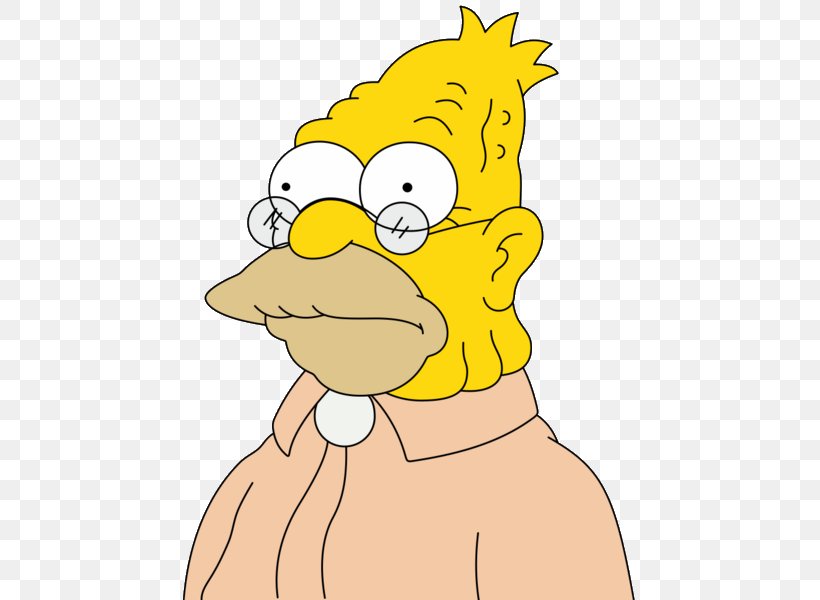 Grampa Simpson Herbert Powell Homer Simpson Bart Simpson Mona Simpson, PNG, 600x600px, Grampa Simpson, Art, Artwork, Bart Simpson, Beak Download Free