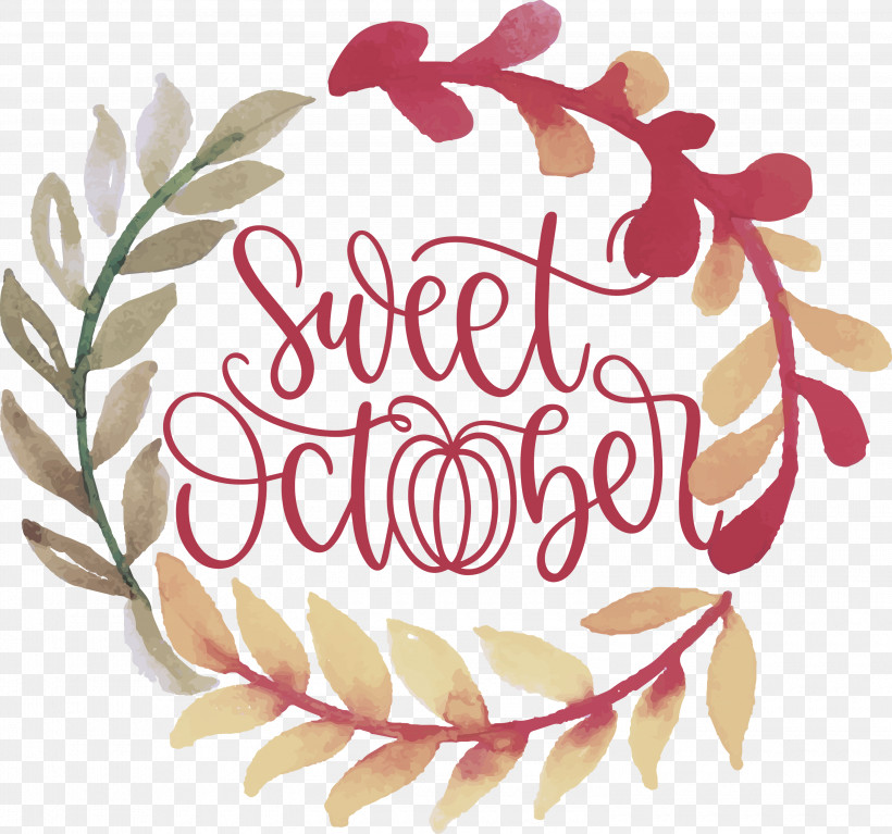 Sweet October October Fall, PNG, 3000x2808px, October, Autumn, Chinese New Year, Christmas Day, Drawing Download Free