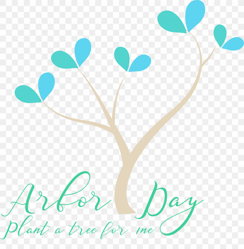 Turquoise Font Branch Heart, PNG, 2942x3000px, Arbor Day, Branch, Green, Heart, Paint Download Free
