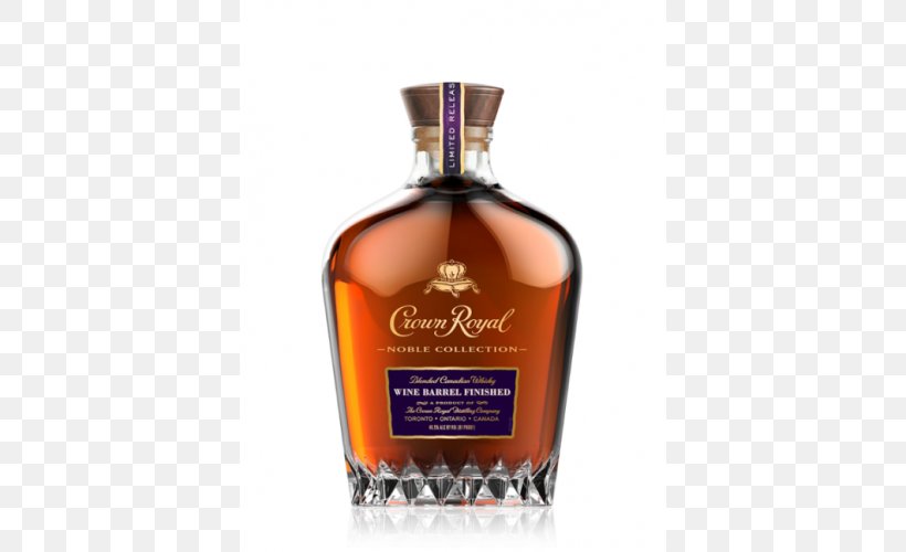 Crown Royal Bourbon Whiskey Canadian Whisky Blended Whiskey, PNG, 500x500px, Crown Royal, Alcoholic Beverage, Blended Whiskey, Bourbon Whiskey, Canadian Club Download Free