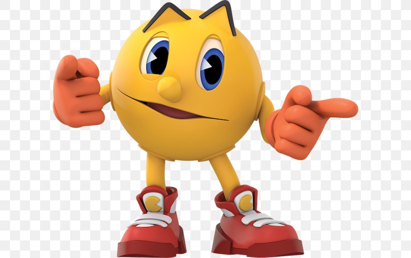 Pac-Man Super Smash Bros. For Nintendo 3DS And Wii U Sonic The Hedgehog, PNG, 610x515px, Pacman, Cartoon, Figurine, Finger, Happiness Download Free