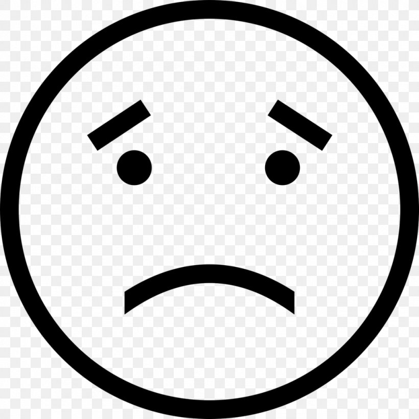 Smiley Sadness Emoticon Clip Art, PNG, 1024x1024px, Smiley, Area, Art, Black And White, Crying Download Free