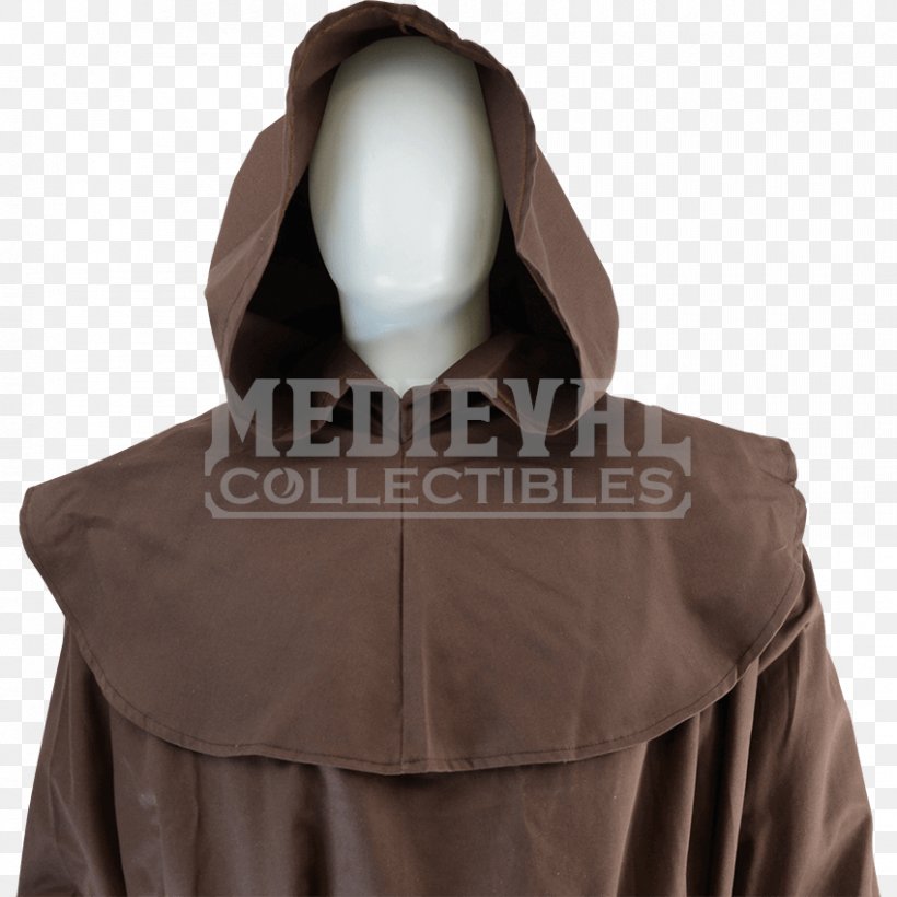 Robe Hoodie Outerwear Monk, PNG, 850x850px, Robe, Brown, Clothing, Costume, Dark Knight Armoury Download Free