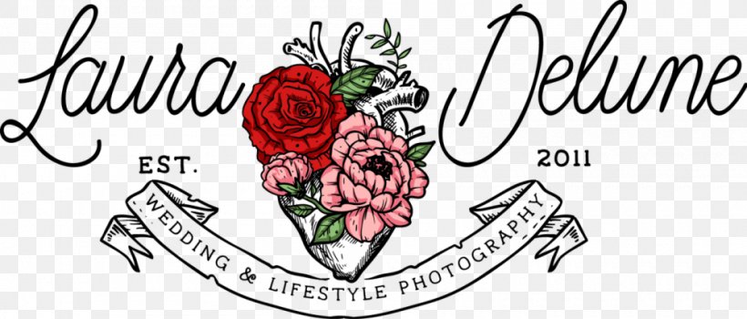 Laura Delune Photos Photographer Photographe Mariage Logo Illustration, PNG, 1000x428px, Watercolor, Cartoon, Flower, Frame, Heart Download Free