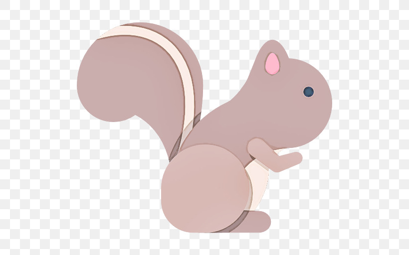 Squirrel Cartoon Pink Nose Tail, PNG, 512x512px, Squirrel, Animal Figure, Cartoon, Ear, Nose Download Free
