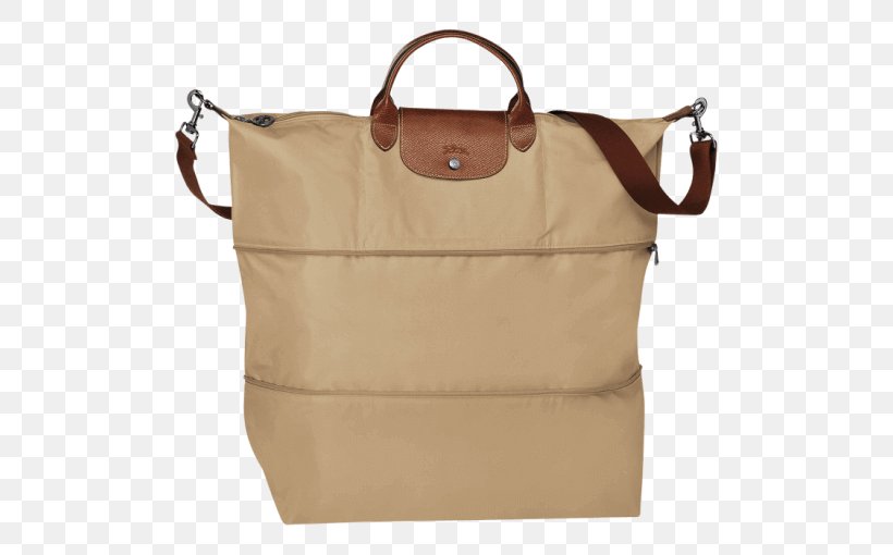 Tote Bag Longchamp Pliage Marochinărie, PNG, 510x510px, Tote Bag, Bag, Beige, Brown, Color Download Free