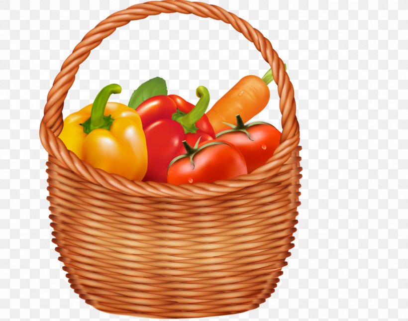 Vegetable Basket Fruit Clip Art, PNG, 1280x1007px, Vegetable, Basket, Bell Peppers And Chili Peppers, Diet Food, Dried Fruit Download Free
