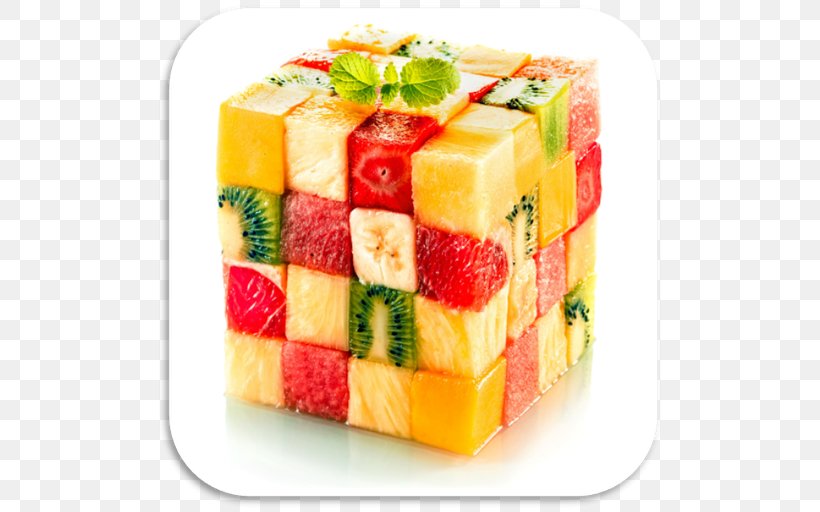 Fruit Salad Rubik's Cube Tutti Frutti, PNG, 512x512px, Fruit Salad, Berry, Combination Puzzle, Cube, Cuisine Download Free