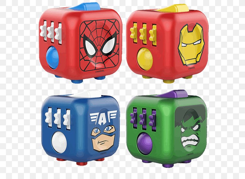 Spider-Man Iron Man Captain America Hulk Fidget Cube, PNG, 600x600px, Spiderman, Avengers Age Of Ultron, Captain America, Cube, Educational Toy Download Free